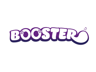 Boosterlogotype booster brand funky identity logotype rock