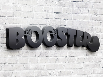 Booster edit band djoswork funky logotype