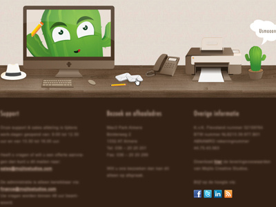 Cactus character Footer cactus djo footer illustration website