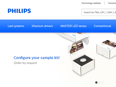 Philips OEM webshop (seoshop) blue djo philips shop ui userinterface webdesign webshop
