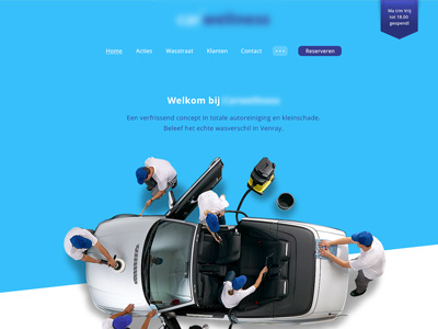 Restyle blue car care clean djo djoswork onepage purple website white
