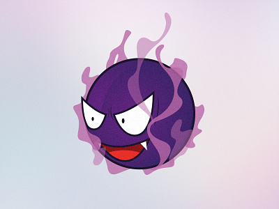 Pokémon djo djoswork gastly ghost hype illustration poke pokemon pokémon purple