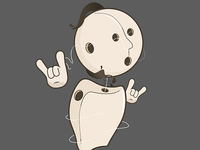 WIP rebound | for fun character djo djoswork face hole holes illustration rock