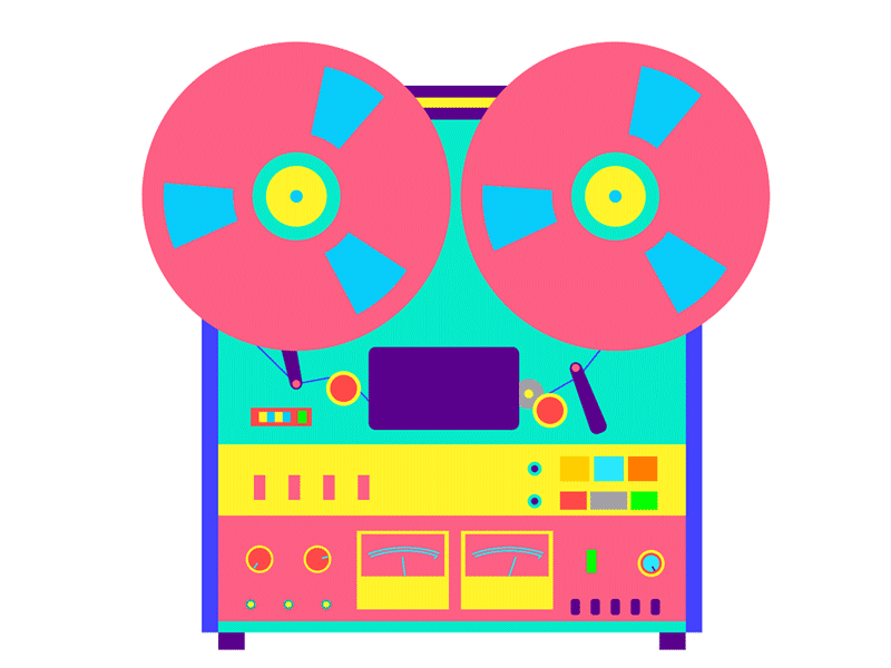 Tape Recorder illustration motion graphics