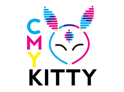 CMYK cat cmyk cute animals design flat kitten logo pokemon umbreon