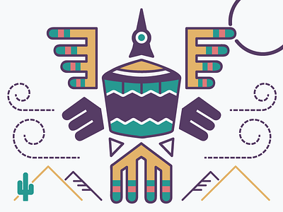 Sigilyph animal color desert design dunes flat hieroglyphics illustrator logo pokemon simple wind