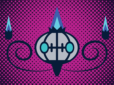 Chandelure candle chandelure fire ghost light pink pokemon pop art punk swirl