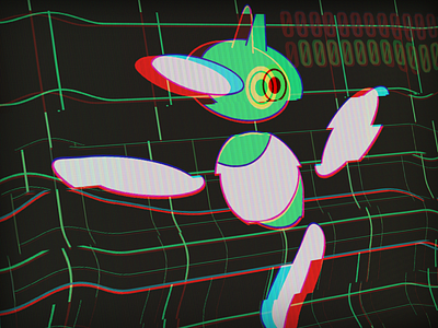 Glitch Art Porygon Z art cyber glitch pixel pokemon porygon punk rgb robot vector virus z