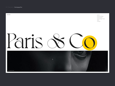 Si™ Design & DEV | Paris & Co Home Page behance designinspiration minimal typogaphy ui uidesign ux web webflow website design websites