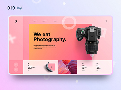 Si™ Daily Ui Design 010 clean graphics design minimal photography shapes typography ui ux