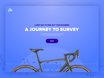 Immersive Survey Website achievement art direction bike blue concept cycling design full screen gamification immersive interface journey questionnaire survey unusual web design webdesign website