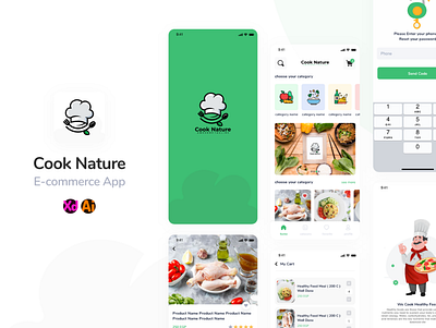 Cook Nature UI Design android app branding creative design free graphic design illustration ios u ui uiux ux