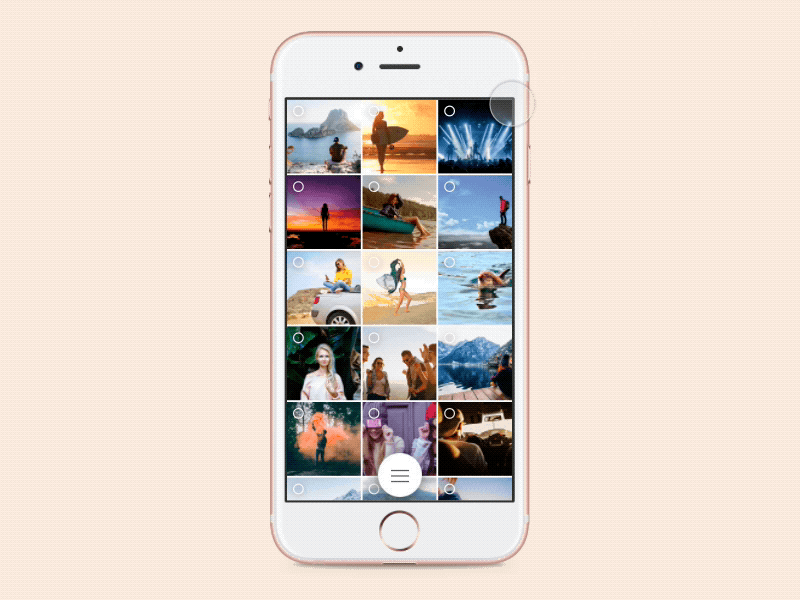 Gallery part 2 - delete photos animation app gallery gif iphone photos principle prototyp sketch