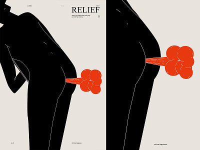 Relief abstract butt composition fart figure illustration laconic lines man minimal modern office poster poster a day poster art poster challenge relief