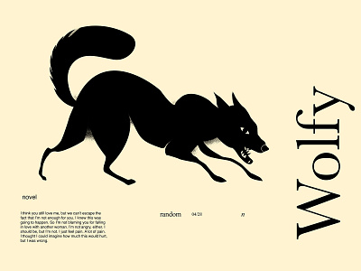 Wolf abstract animal illustration composition cut out cutout illustration laconic lines minimal monochrome poster poster art wolf wolf illustration