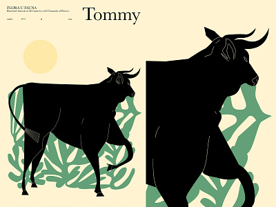 Tommy the Bull abstract animal animal illustration bull bull illustration composition illustration laconic lines minimal poster poster a day poster art