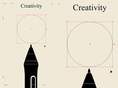 Modern beginnings of creativity abstract circle composition creativity designer illustration laconic lines minimal pen poster poster art wacom pen