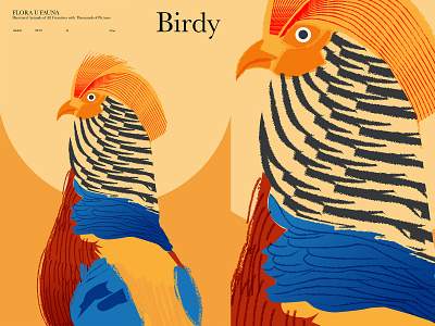 Birdy abstract animal illustration bird bird illustration composition illustration laconic lines minimal poster print prints texture vector vector illustration