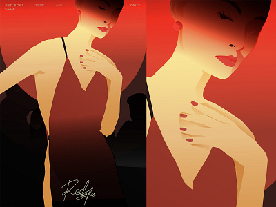 Red Sofa Club abstract bar club composition fragment girl girl illustration illustration laconic lounge minimal nightclub poster woman woman illustration woman portrait