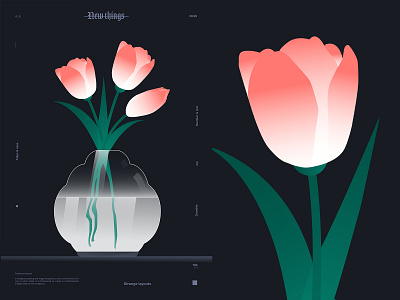 Tulips and vase