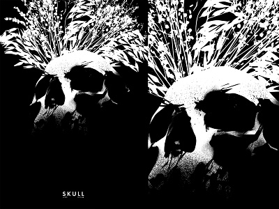 Skull abstract composition floral floral background grunge grunge textures illustration ink inktober inktober2020 laconic lines minimal poster poster art skull skull illustration splash trace