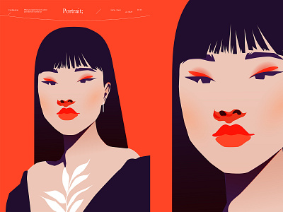 Portrait abstract composition girl illustration girl portrait illustration laconic lines minimal portrait portrait illustration poster poster art vector portrait woman illustration woman portrait