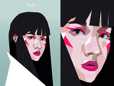 Training abstract composition girl girl illustration illustration laconic portrait portrait illustration poster poster art shapes