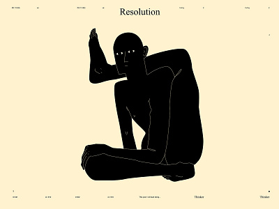 Resolution abstract composition conceptual illustration dual meaning figure illustration illustration laconic lines minimal new year poster poster art resolution yoga yoga illustration