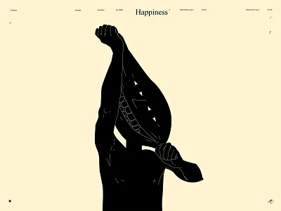 Happiness abstract composition conceptual illustration dual meaning face figure figure illustration illustration laconic lines minimal poster poster art smile smiley face teeth