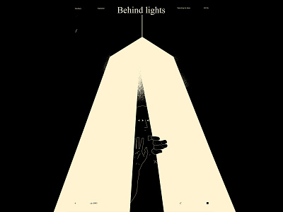 Behind light abstract composition conceptual conceptual illustration figure figure illustration hands hello illustration laconic light lights lines minimal poster poster art