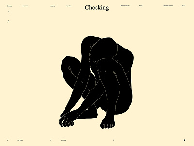 Choking abstract body boring choking composition conceptual illustration dual meaning figure figure illustration figures illustration laconic lines minimal poster poster art squating