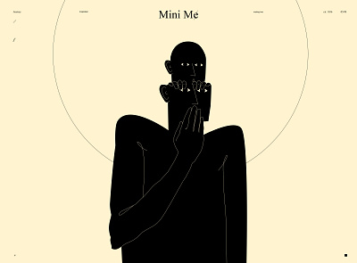 Mini Me abstract composition ego figure figure illustration flat flat illustration illustration laconic lines look man minimal oh poster poster art surprise surprised