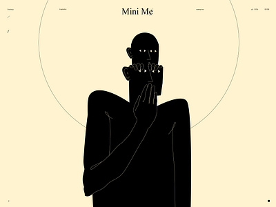 Mini Me abstract composition ego figure figure illustration flat flat illustration illustration laconic lines look man minimal oh poster poster art surprise surprised