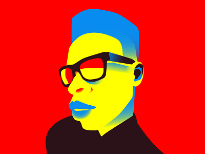 Sugar abstract colorful composition illustration man man illustration man portrait minimal portrait portrait art portrait illustration splash sunglasses