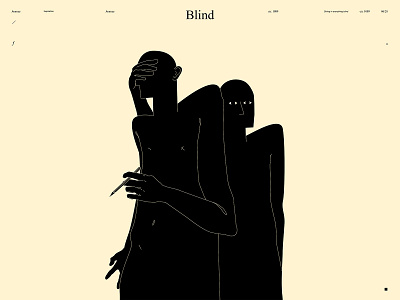 Blind abstract blind composition conceptual illustration dual meaning figure figure illustration illustration laconic lines minimal pecil poster