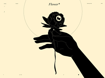 Flower* abstract composition conceptual illustration design editorial eye eye illustration flower flower illustration hand hand illustration illustration laconic lines minimal poster prints