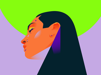 Neon portait abstract colorful composition design girl girl illustration girl portrait illustration laconic lines minimal neon portrait portrait art portrait illustration poster woman woman illustration woman portrait