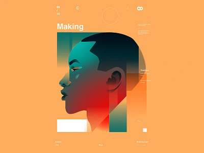 Making abstract abstract pattern breaking gird composition design geometrical geometrical pattern gird illustration laconic layout lines man portraiti minimal pattern plakat portrait portrait illustration poster