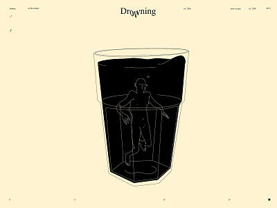 Drowning abstract composition conceptual illustration design drown drowning dual meaning figure figure illustration glass glass illustration illustration laconic lines minimal poster