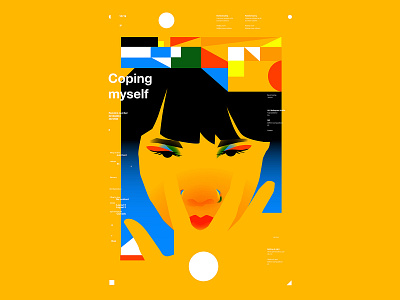 Portrait abstract abstract pattern breaking grid composition design girl girl illustration grid illustration laconic layout lines minimal pattern portrait portrait illustration poster
