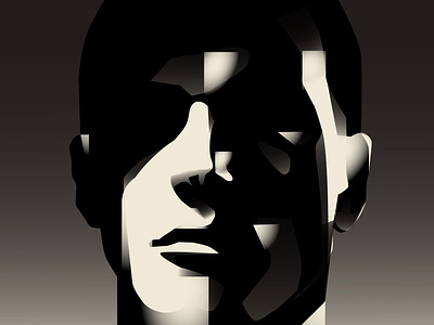 Shadow abstract composition design illustration laconic lines man portrait minimal portrait portrait illustration poster shadow