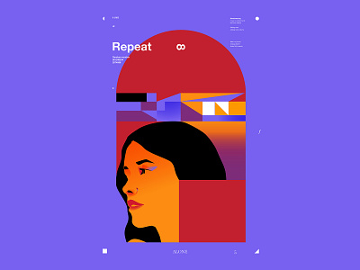 Repeat 8 abstract abstract pattern composition design girl illustration girl portrait grid illustration laconic layout lines minimal pattern portrait portrait illustration poster