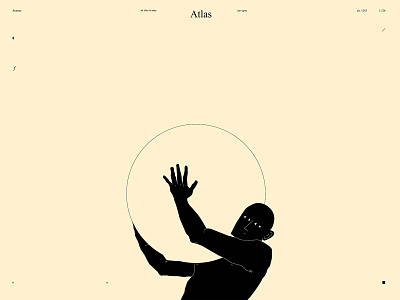 Atlas abstract atlas character character design composition conceptual illustration design dual meaning figure figure illustration hand hand illustration holding illustration laconic lines minimal poster