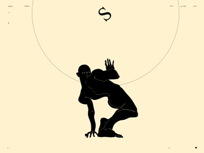 The man & the letter. abstract atlas composition conceptual illustration design dual meaning figure figure illustration illustration laconic letter letter s lines man man illustration minimal poster