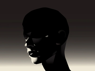 In the dark abstract art composition dark design illustration laconic light and shadow lines minimal noir portrait portrait art portrait illustration poster