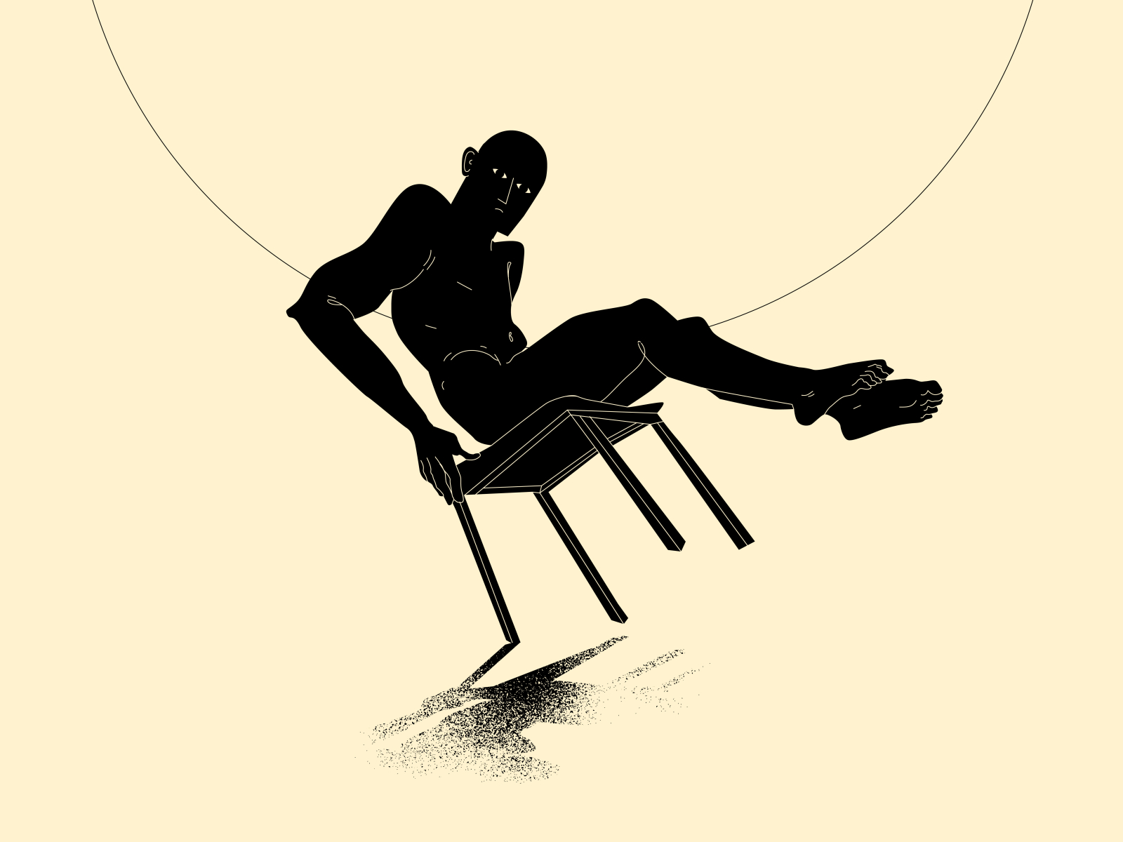 On Balance. abstract balance balancing chair chair illustration composition design dual meaning figure figure illustration illustration laconic lines minimal poster