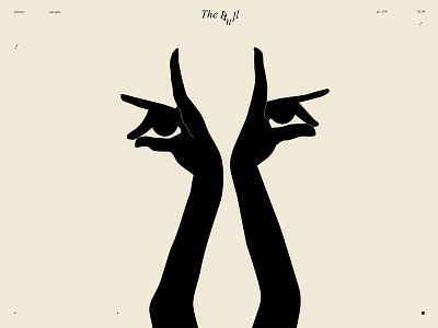 The Bull. abstract bull composition design eye eye illustration gesture hand illustration hands illustration laconic lines minimal poster
