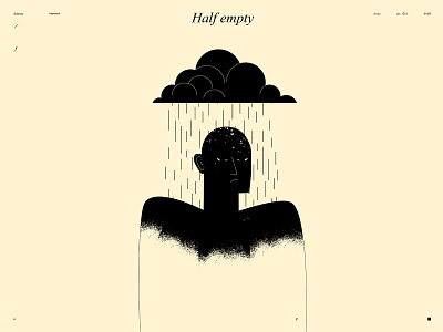 Half empty abstract composition design empty figure figure illustration grunge texture half empty illustration laconic lines minimal poster rain texture