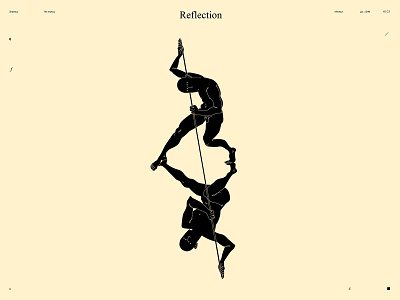 Reflection abstract composition figure figureillustration greek greek sculpture illustration laconic lines minimal poster reflection