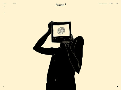 Noise abstract composition conceptual illustration dual meaning figure figure illustrration illustration laconic lines minimal noise poster screen television tv